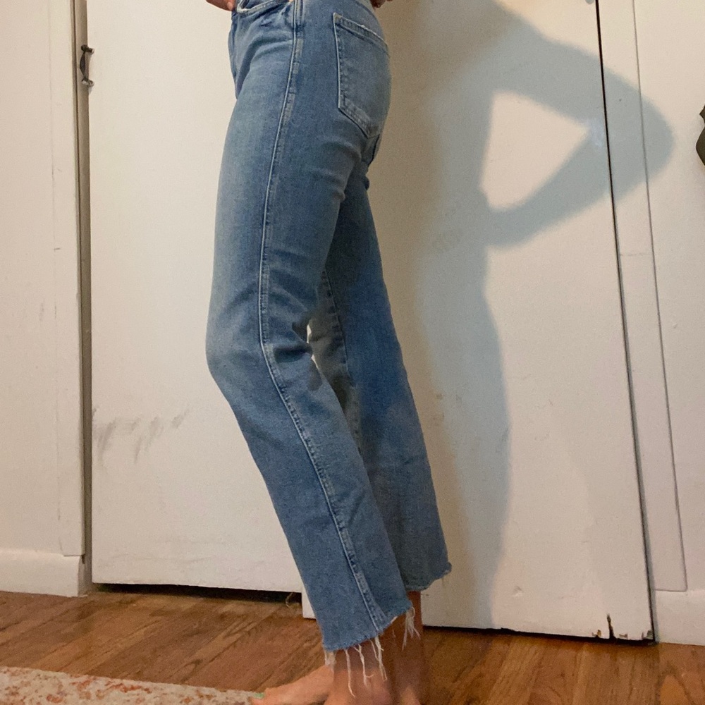 Free people ankle length straight jeans